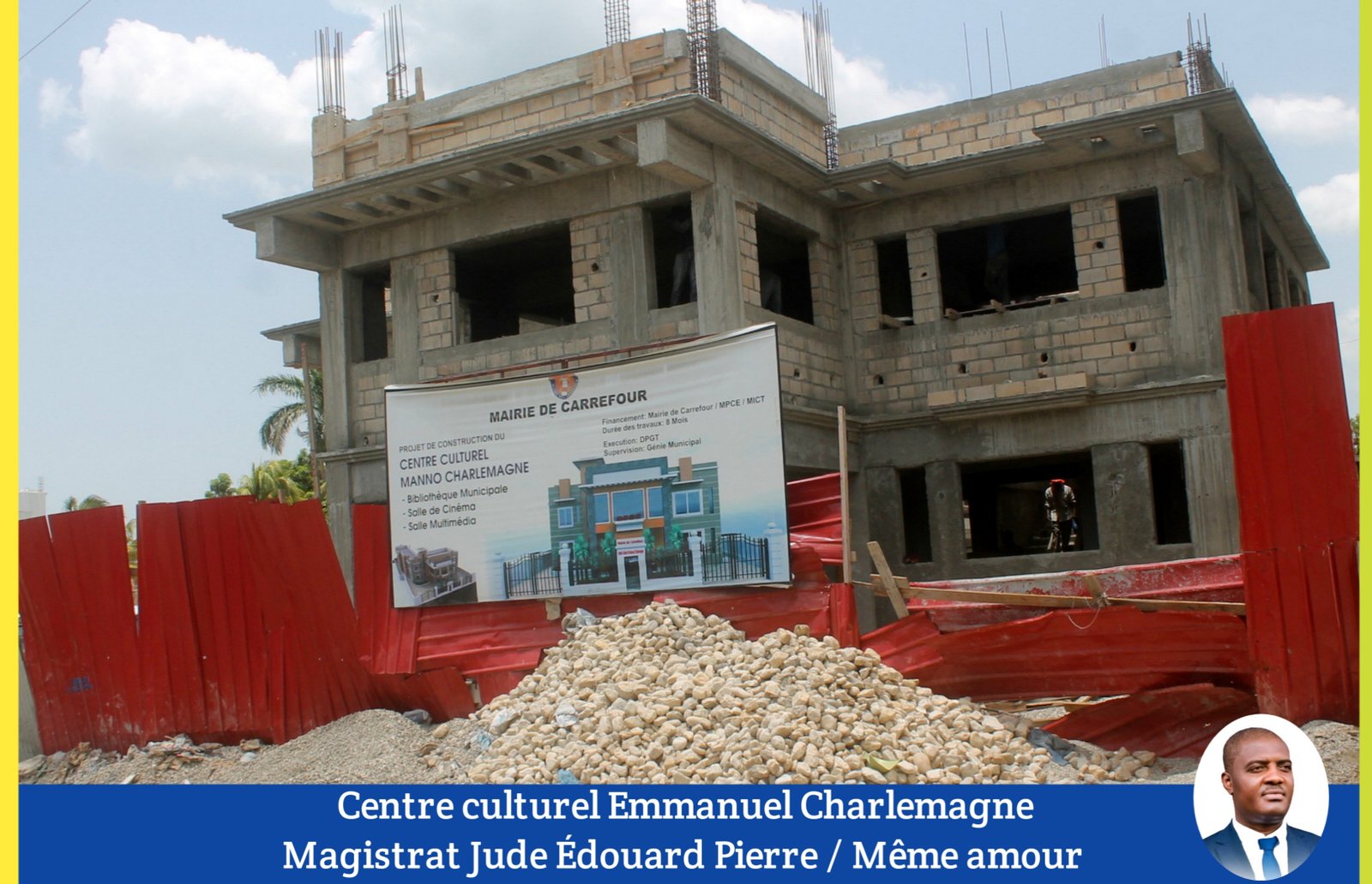 Plein feu sur la construction du centre culturel Emmanuel Charlemagne