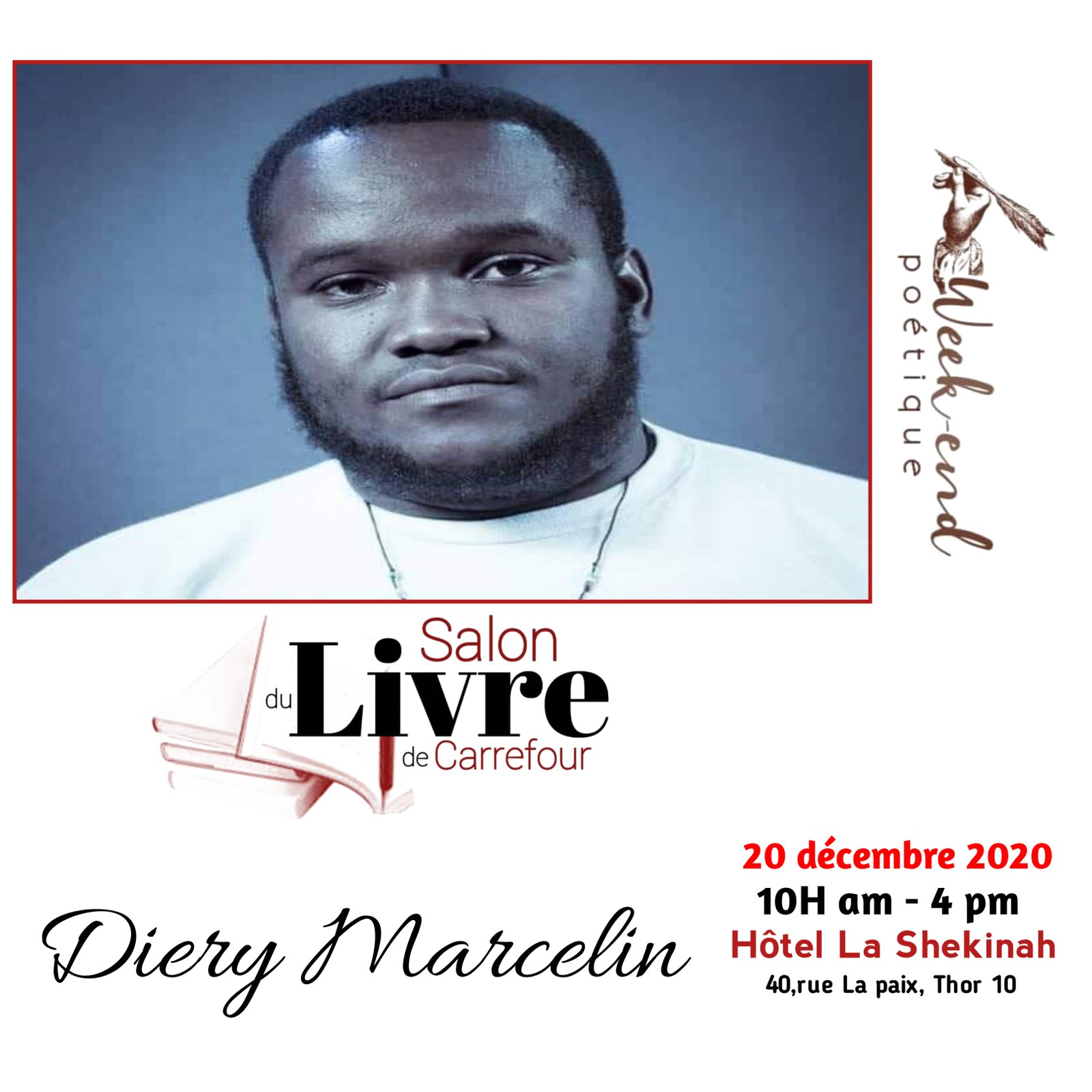 Week-end poétique: Diery Marcelin dévoile ses livres cultes