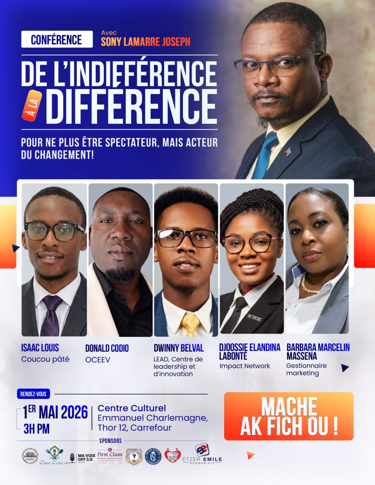 "De l’indifférence à la différence" : Sony Lamarre Joseph prône l’action et l’impact à Carrefour